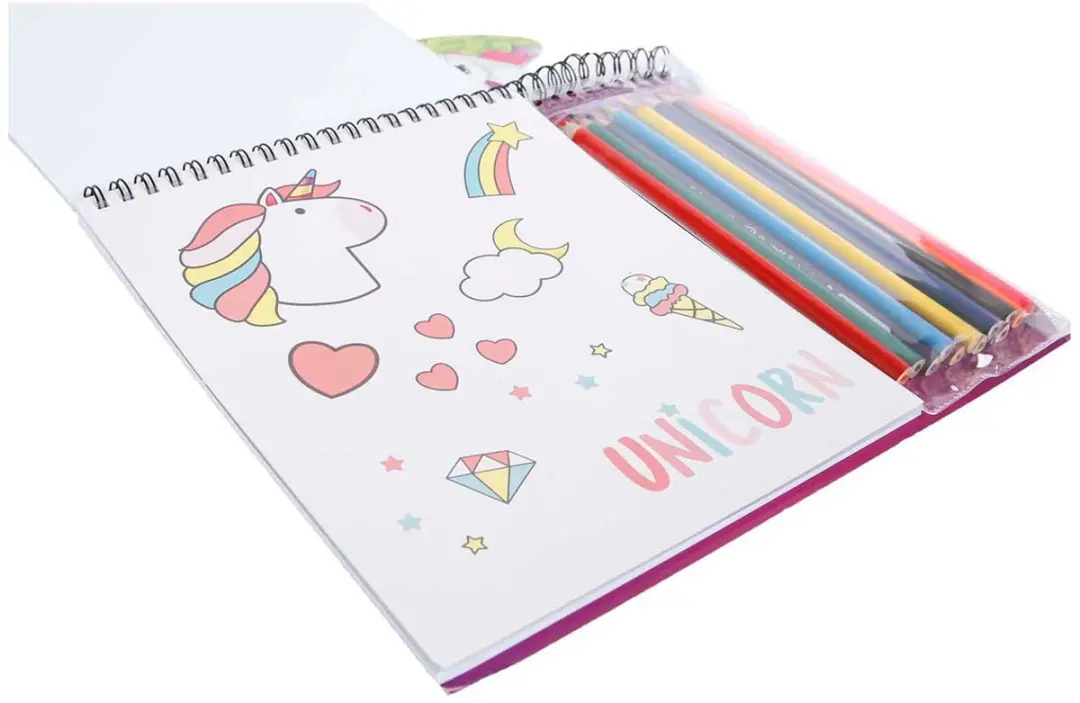 Unicorn Kleurboek met Potloden 21x26cm - 42 Pagina's - Multicolor
