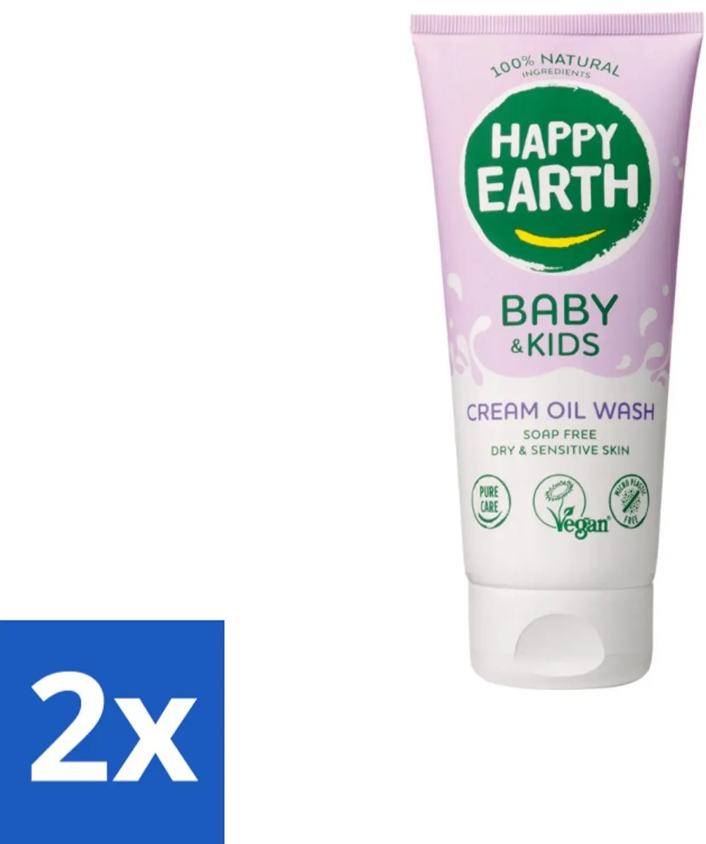 Happy Earth Cream Oil Wash Babyolie 200ml
