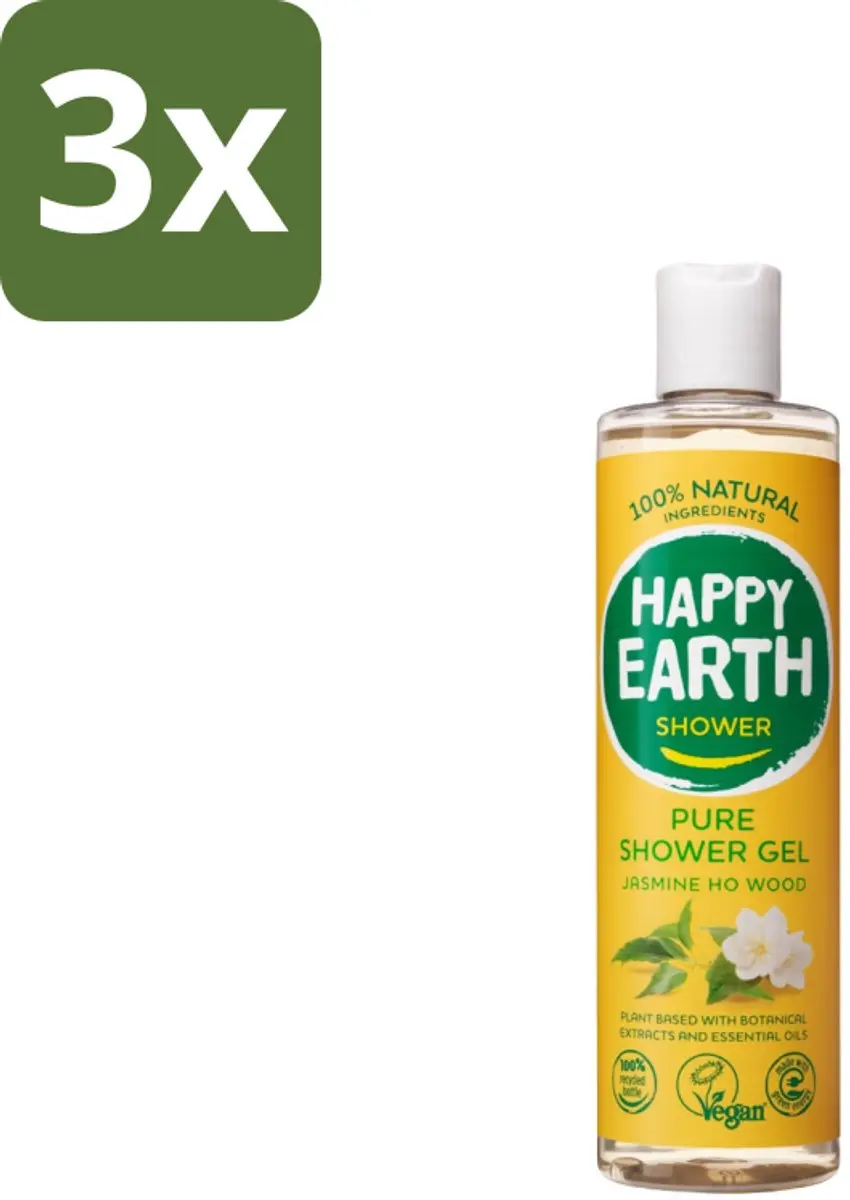 Happy Earth Douchegel Jasmine Ho Wood 300ml