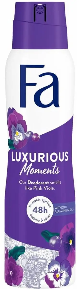 Fa Luxurious Moments Deodorant Spray Roze Viooltjes - 600ml (4x150ml)