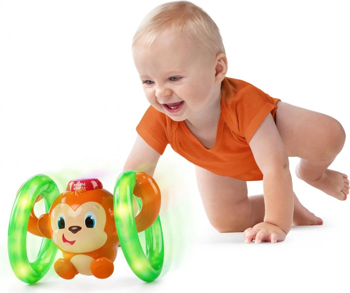 Bright Starts Roll & Glow Monkey - 3x AAA