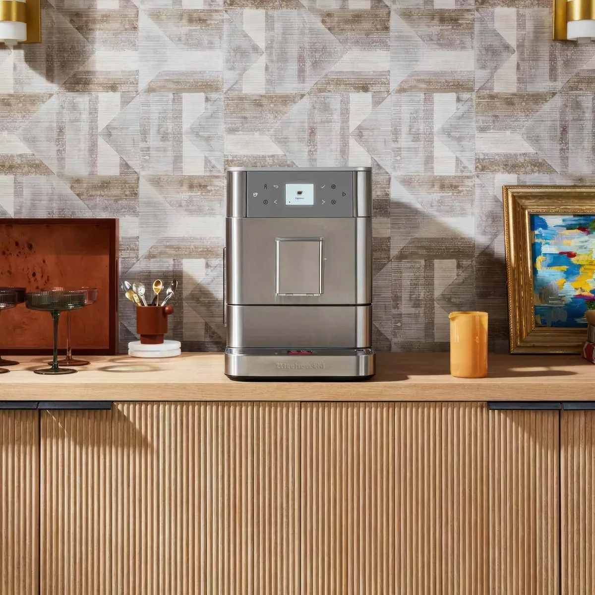 KitchenAid Volautomatische Espressomachine KF6 - koffiemachine met 15 receptopties en automatische melkopschuimer - Roestvrij staal