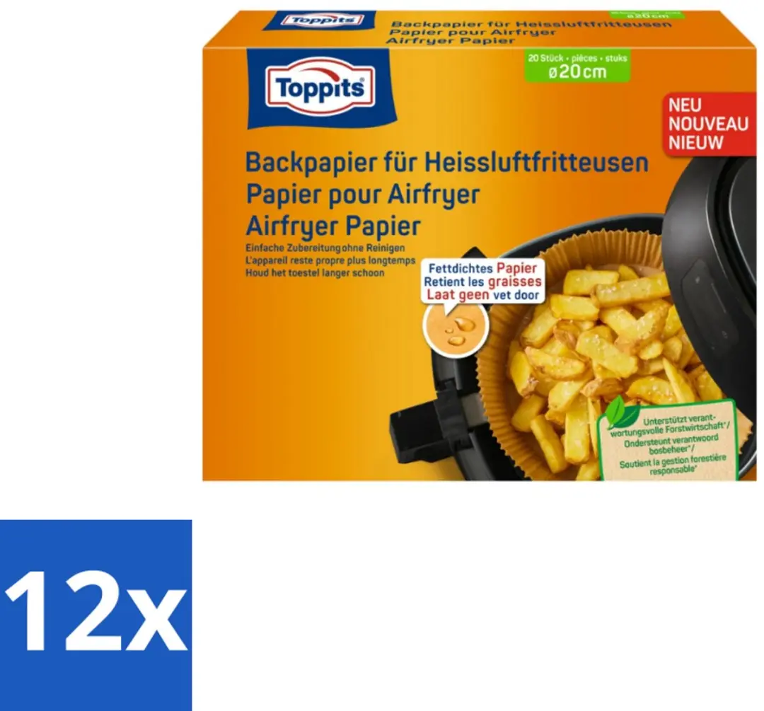 Toppits Airfryer Bakpapier 20cm