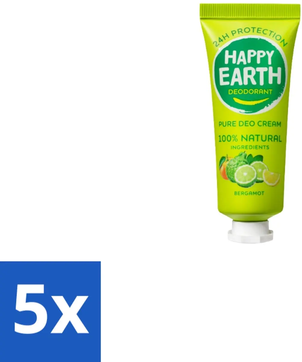 Happy Earth Deodorant Crème Bergamot 200ml