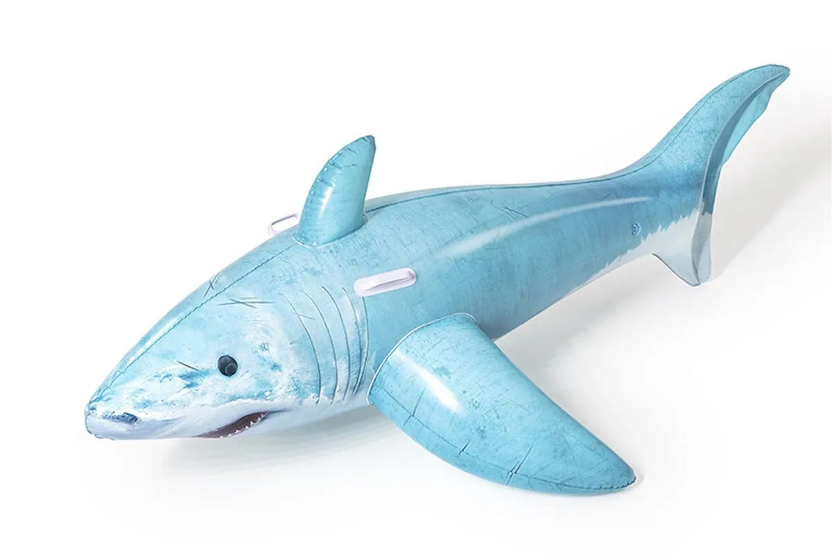 Bestway Realistische Haai Opblaasfiguur 41405 - Blauw