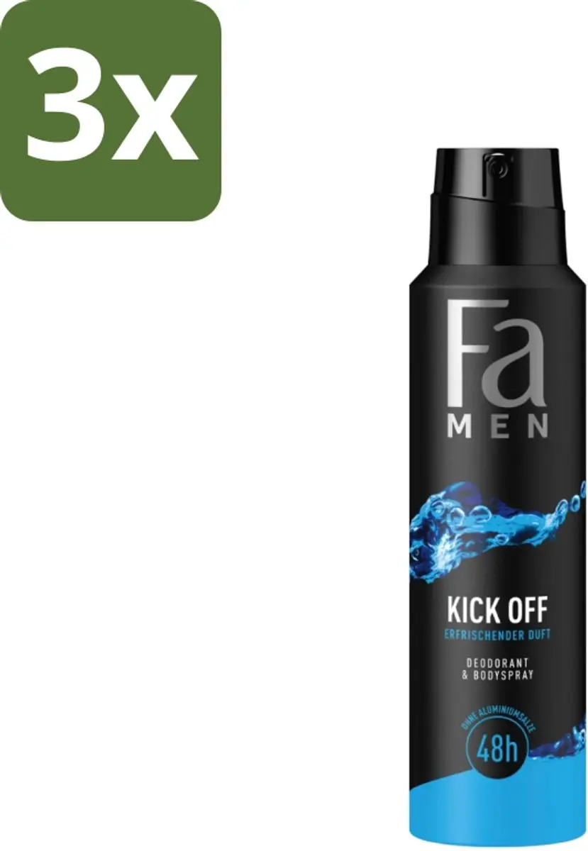 Fa Men Kick-Off Lichaamsspray 150ml - 3 Stuks