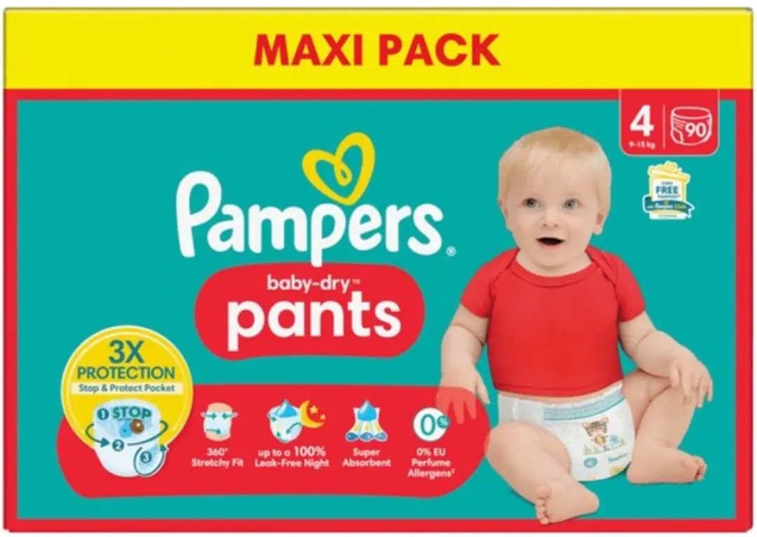 Pampers Baby-Dry Pants Maat 4 Luierbroekjes - 270 Stuks (3x90)