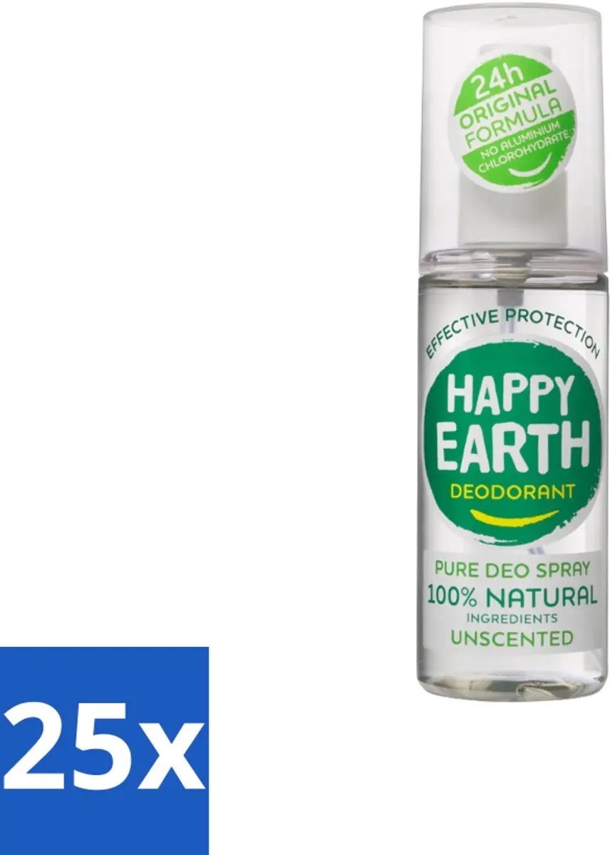 Happy Earth Deodorant Spray Unscented 100ml