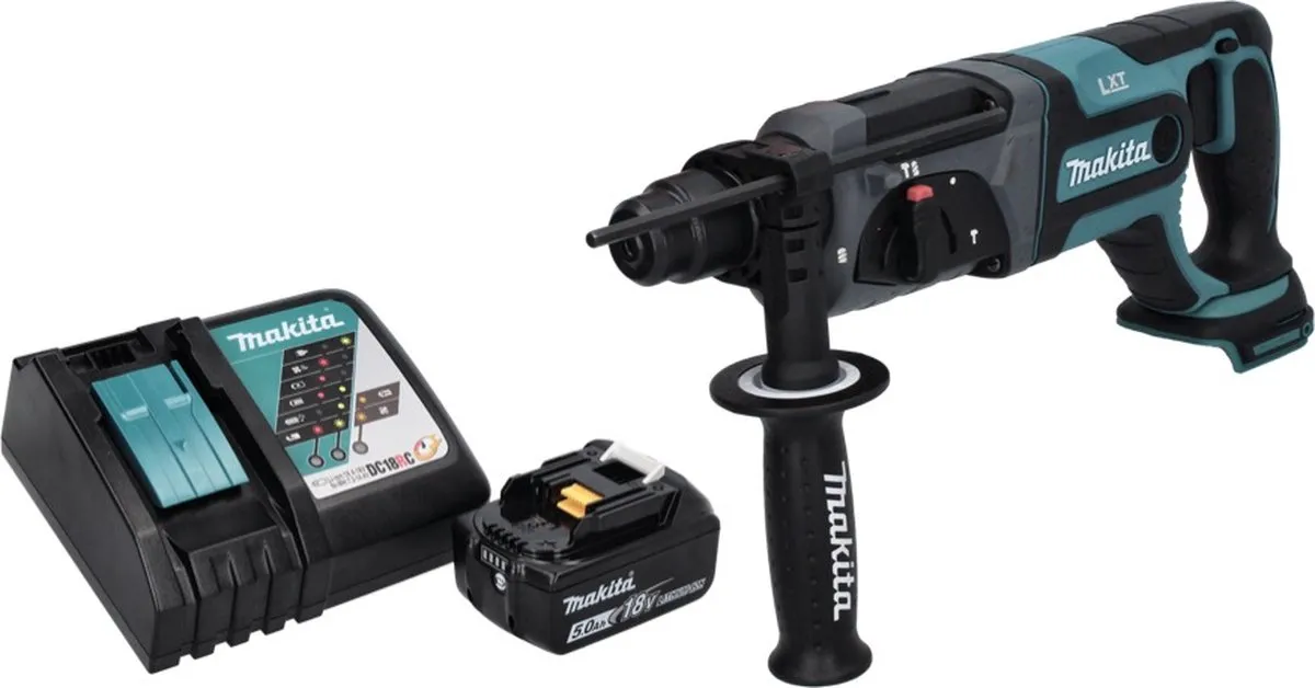 Makita DHR241RT1 Boormachine 18V - 2.0J SDS-plus - 5.0Ah - afbeelding 2 van 5
