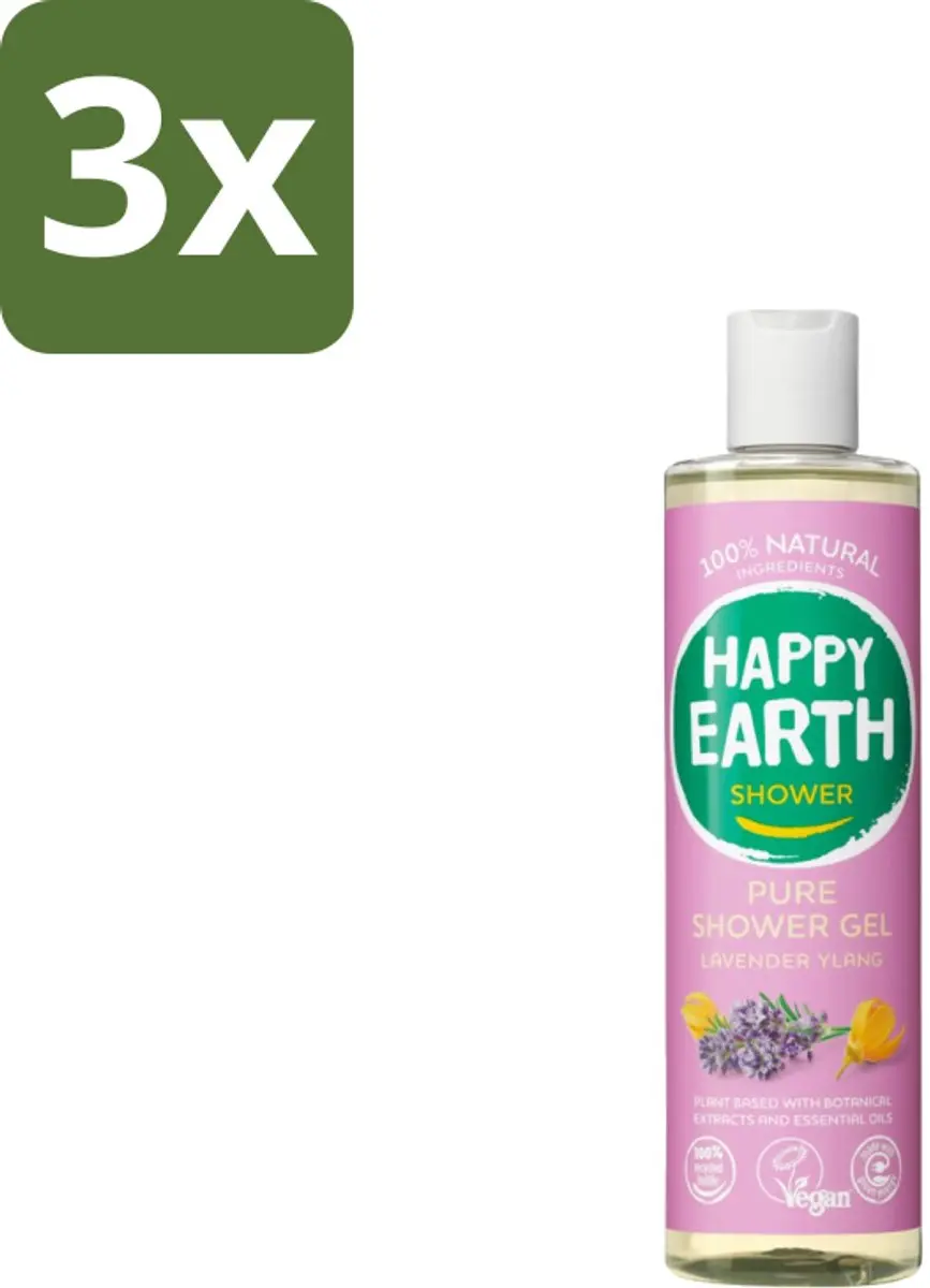 Happy Earth Douchegel Lavender Ylang 300ml