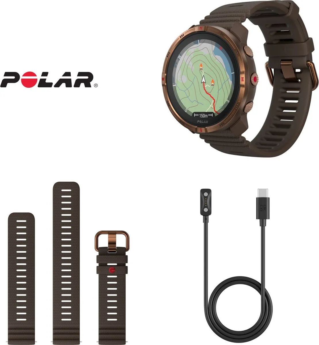 Polar Grit X2 BRN 900115135 - 45mm - Bruin