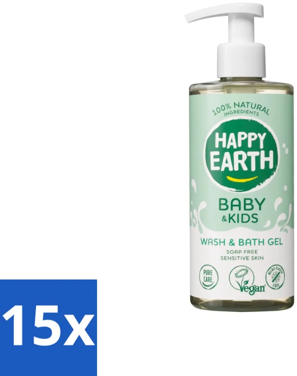 Happy Earth Was & Badgel Babyzeepvrij 300ml