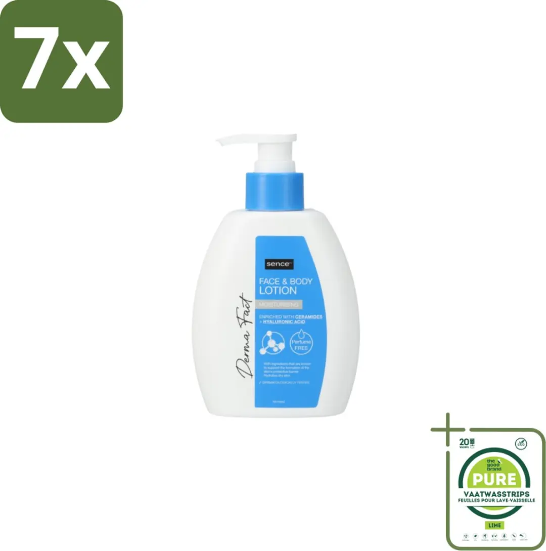 Sence Face & Body Lotion Derma Moisturising 250ml - 7 Stuks