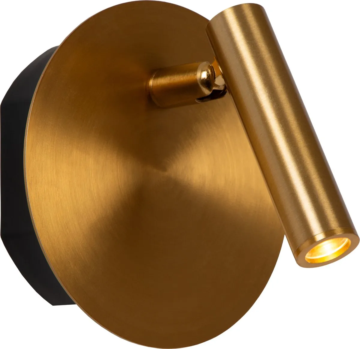 Lucide JOLIJN Oplaadbare Bedlamp - Ø10,2cm LED 3000K - Mat Goud/Messing