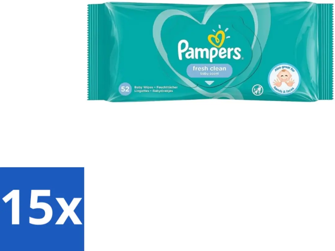Pampers Fresh Clean Billendoekjes 52 Stuks