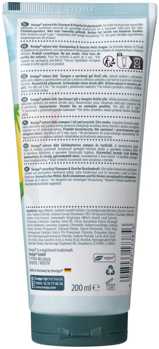 Kneipp Little Dragon Shampoo & Douchegel 200ml