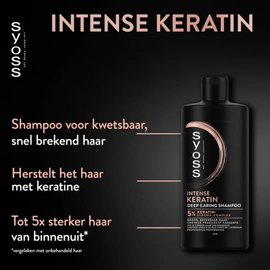 SYOSS Keratin Shampoo 440ml - 2 Stuks