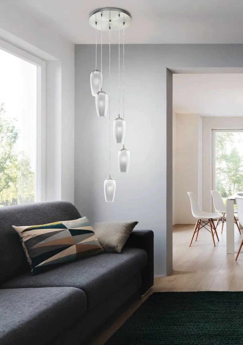 Eglo Farsala Hanglamp G9 - 5 Lichtpunten - Grijs
