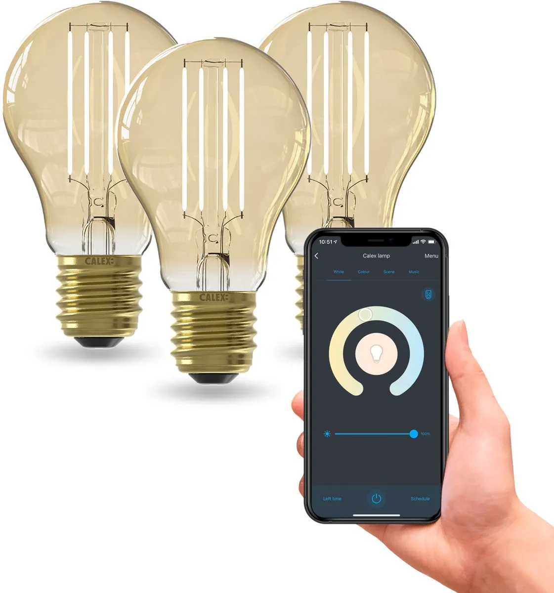 Calex Slimme LED Filamentlamp E27 7W