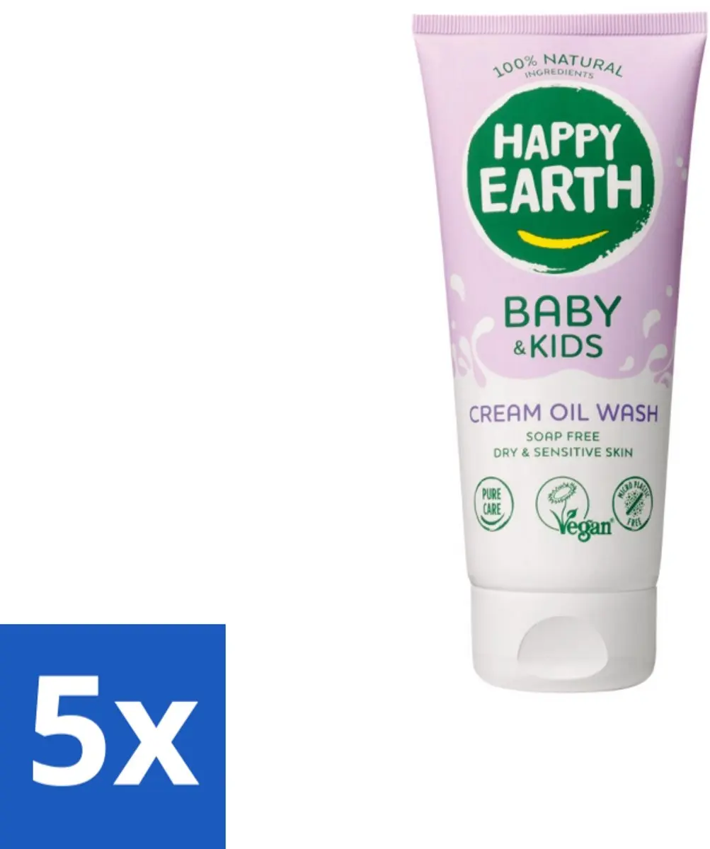 Happy Earth Cream Oil Wash Babyolie 200ml