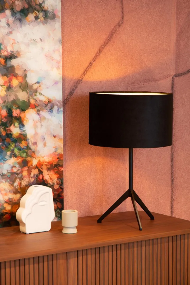 Lucide Tondo Tafellamp Ø30cm - 1xE27 - Zwart