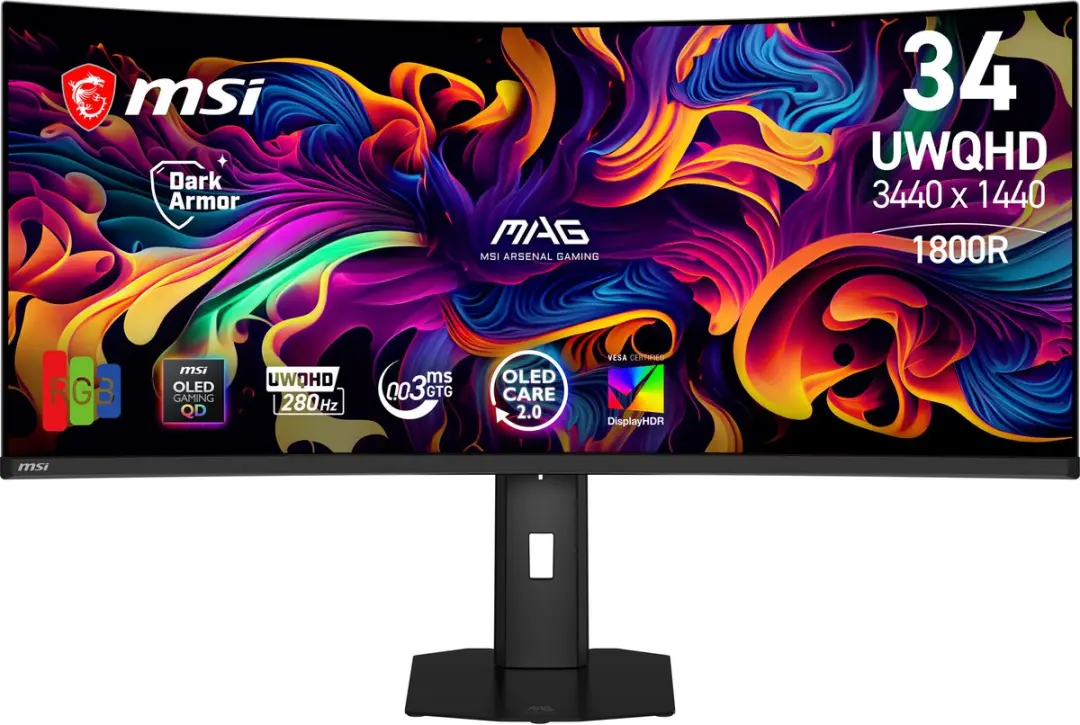MSI MAG 341CQP QD-OLED Gaming Monitor 280Hz