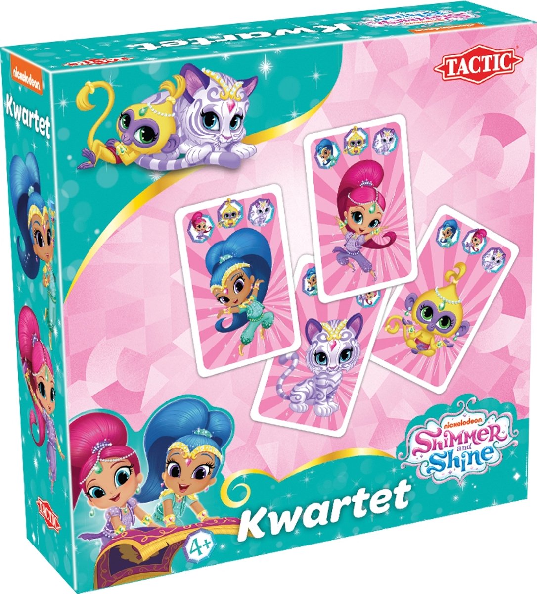 Tactic Shimmer & Shine Kwartet – Kaartspel – Kinderspel – Vanaf 4 jaar – 2-4 spelers