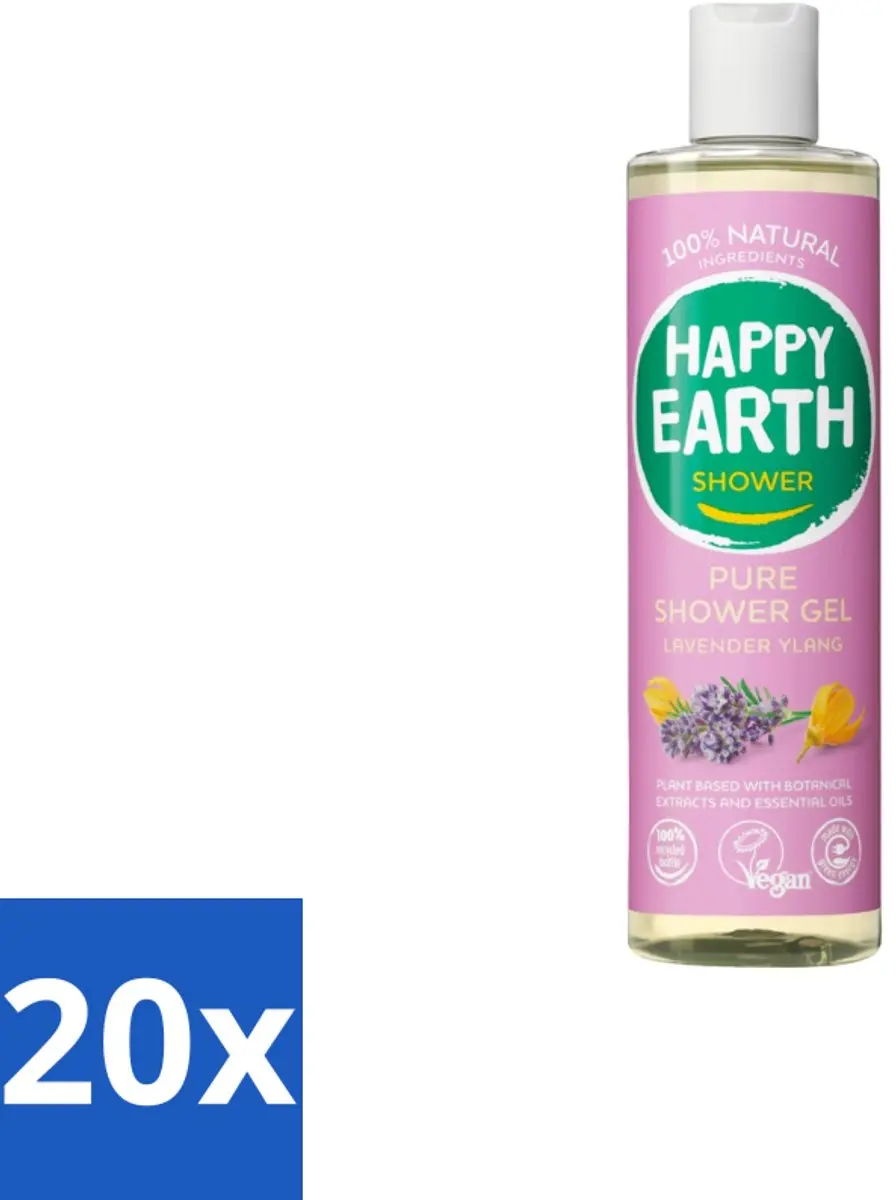 Happy Earth Douchegel Lavender Ylang 300ml
