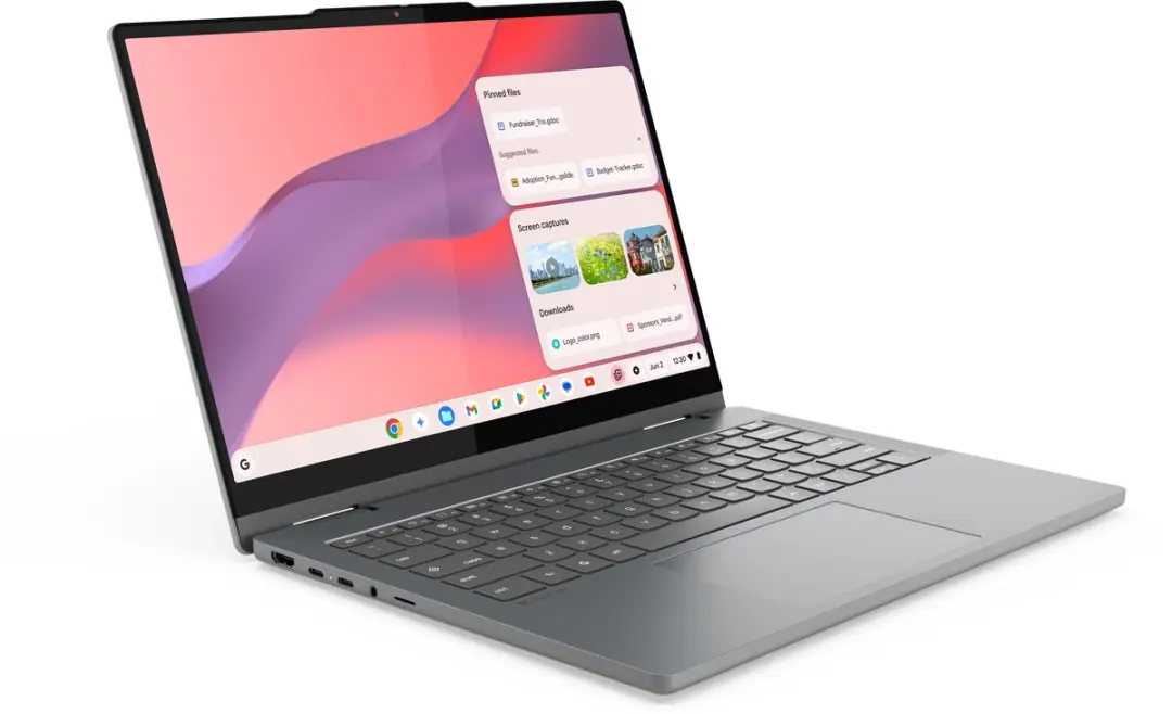Lenovo Chrome 2in1 14ITN10 Chromebook - 14" Touchscreen 8GB 128GB Wi-Fi 6E - Grijs - afbeelding 6 van 6