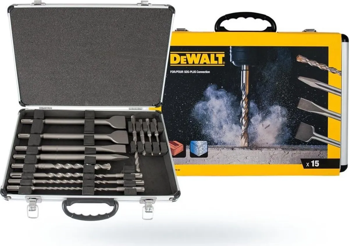 DeWalt DT9679 SDS-Plus Boor- en Beitelset 15-delig - Beton/Steen