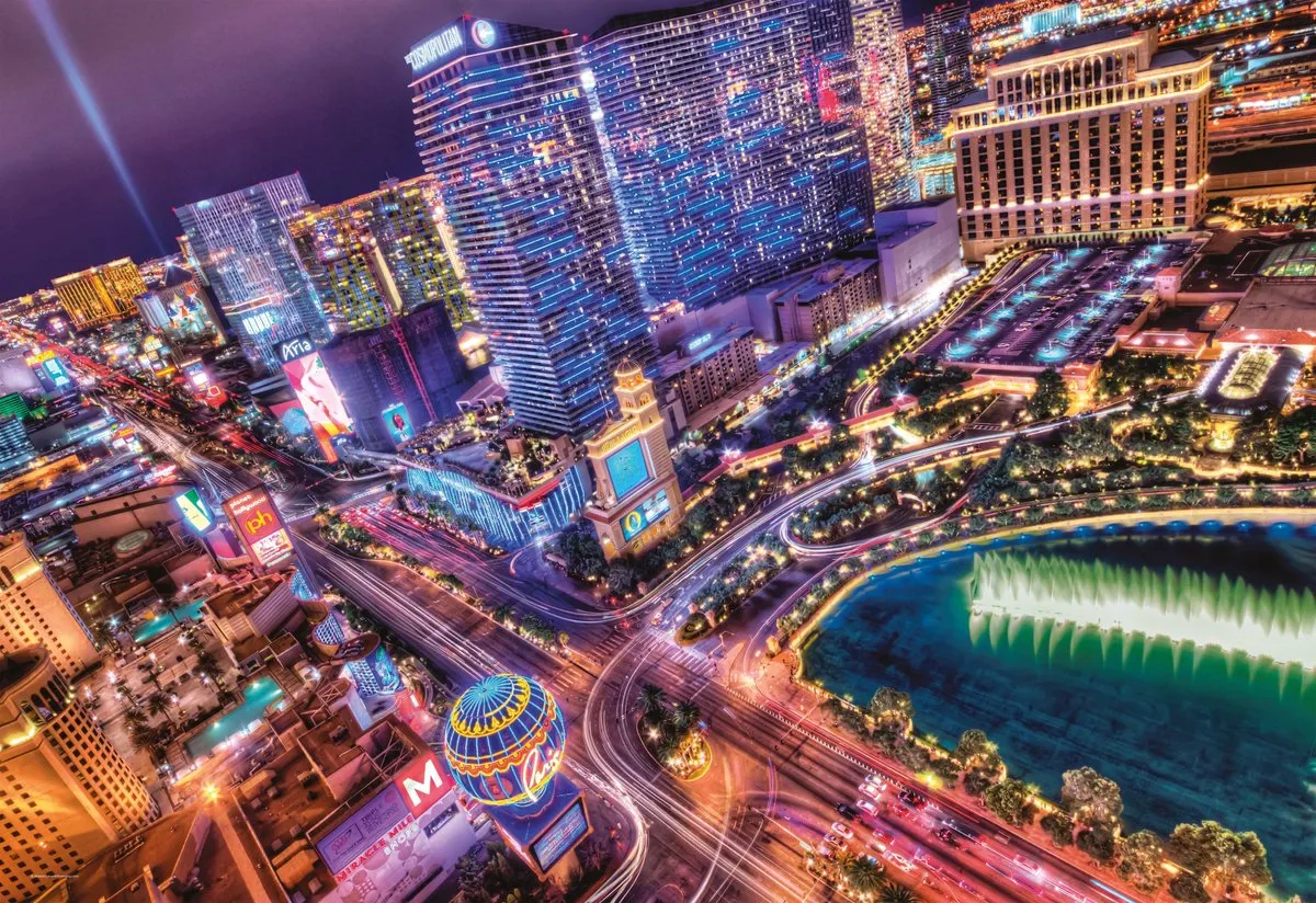 Clementoni Las Vegas Puzzel 2000 Stuks - Multi Kleur - afbeelding 3 van 6