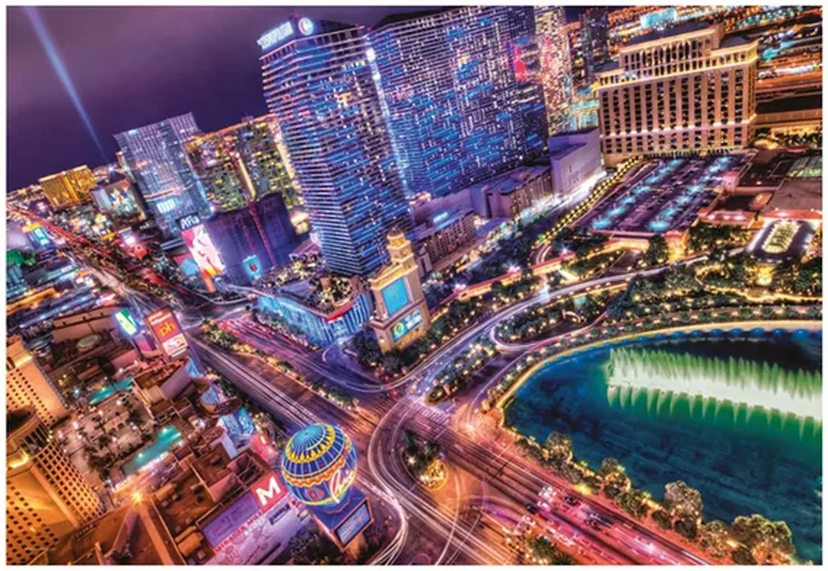 Clementoni Las Vegas Puzzel 2000 Stuks - Multi Kleur - afbeelding 5 van 6