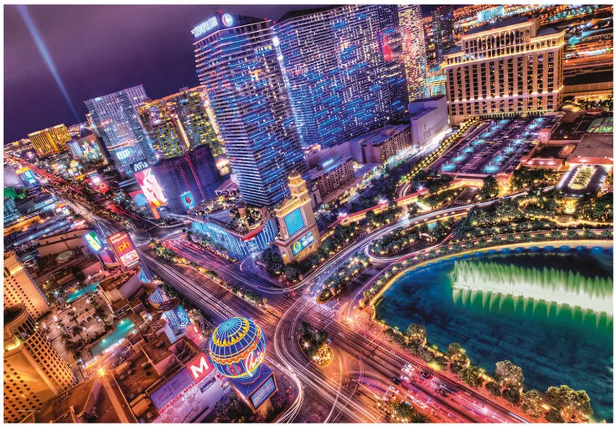 Clementoni Las Vegas Puzzel 2000 Stuks - Multi Kleur - afbeelding 6 van 6