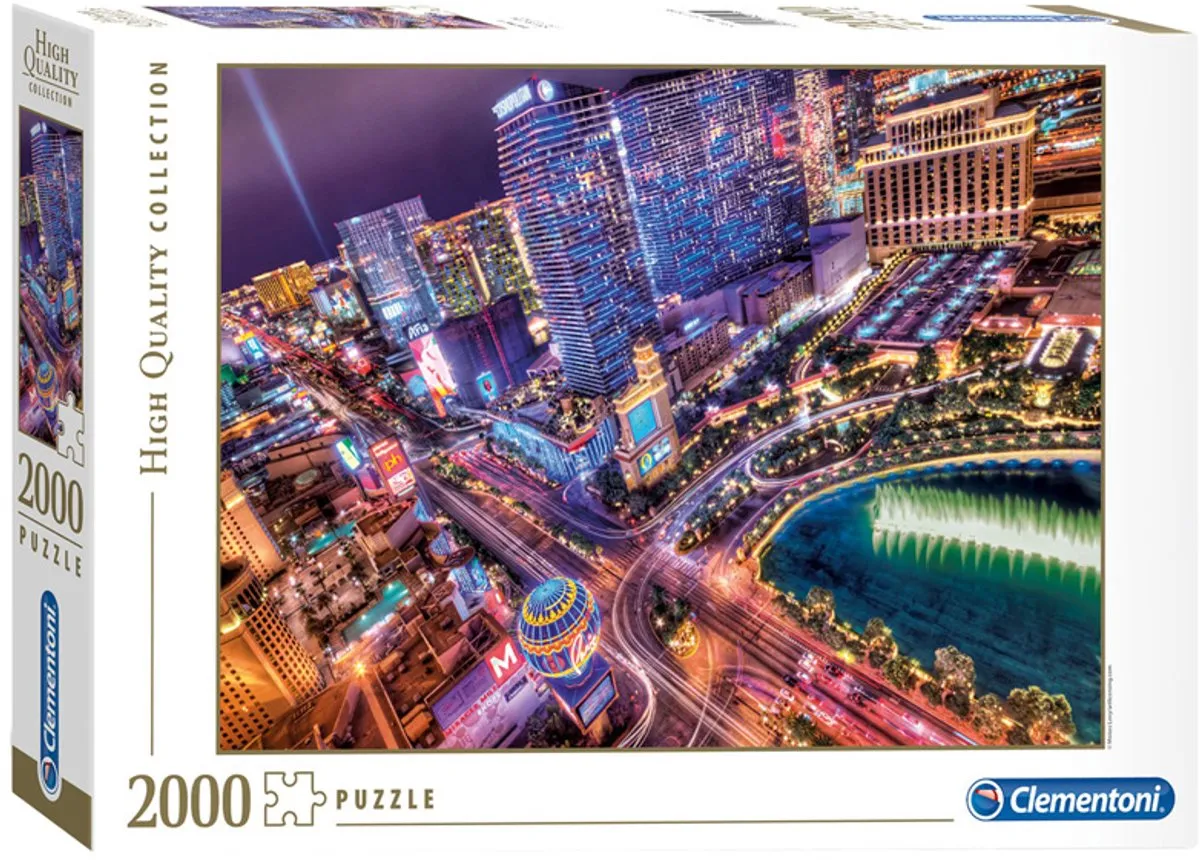 Clementoni Las Vegas Puzzel 2000 Stuks - Multi Kleur - afbeelding 2 van 6