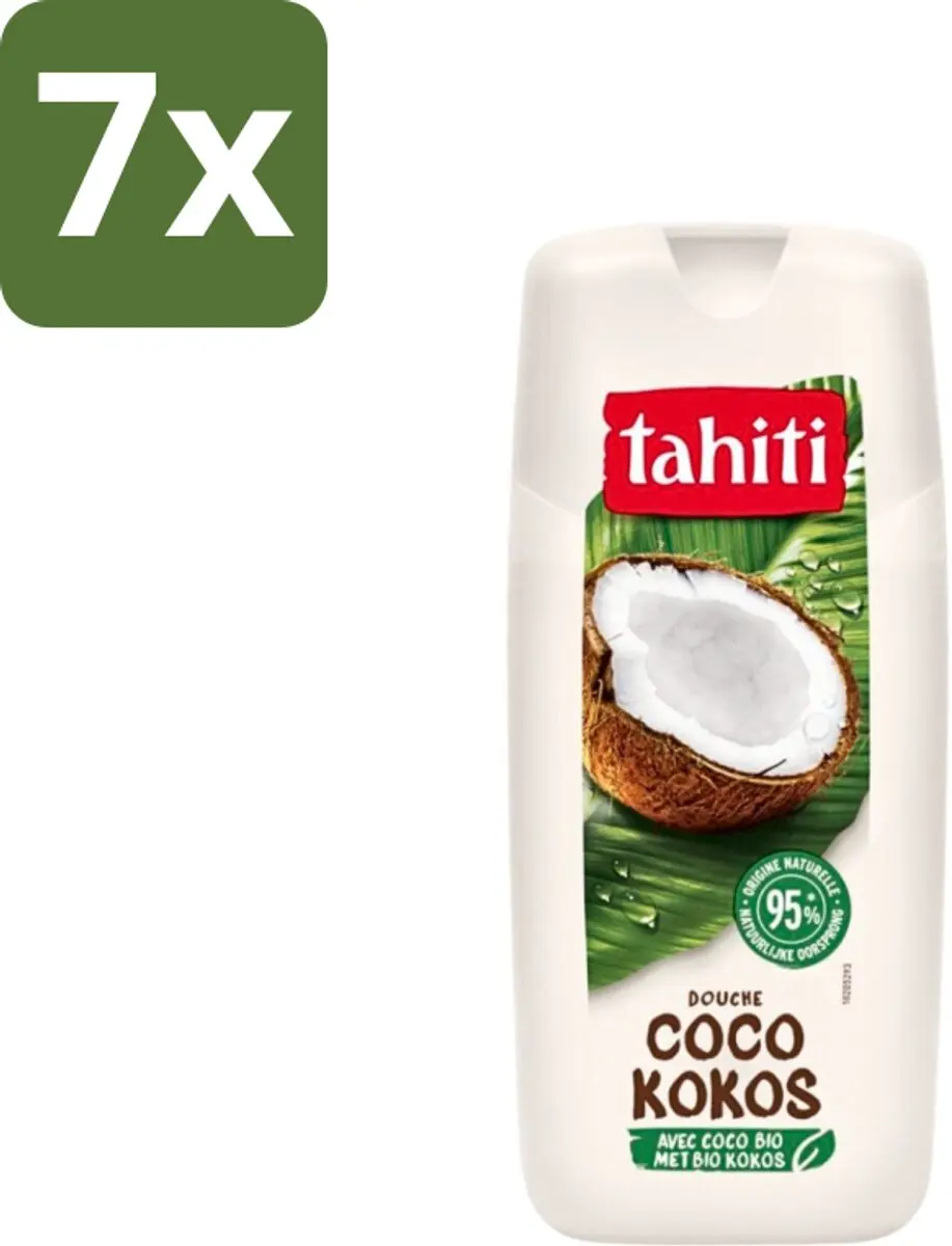 Tahiti Douchegel Biologische Kokos 300ml - 7 Stuks