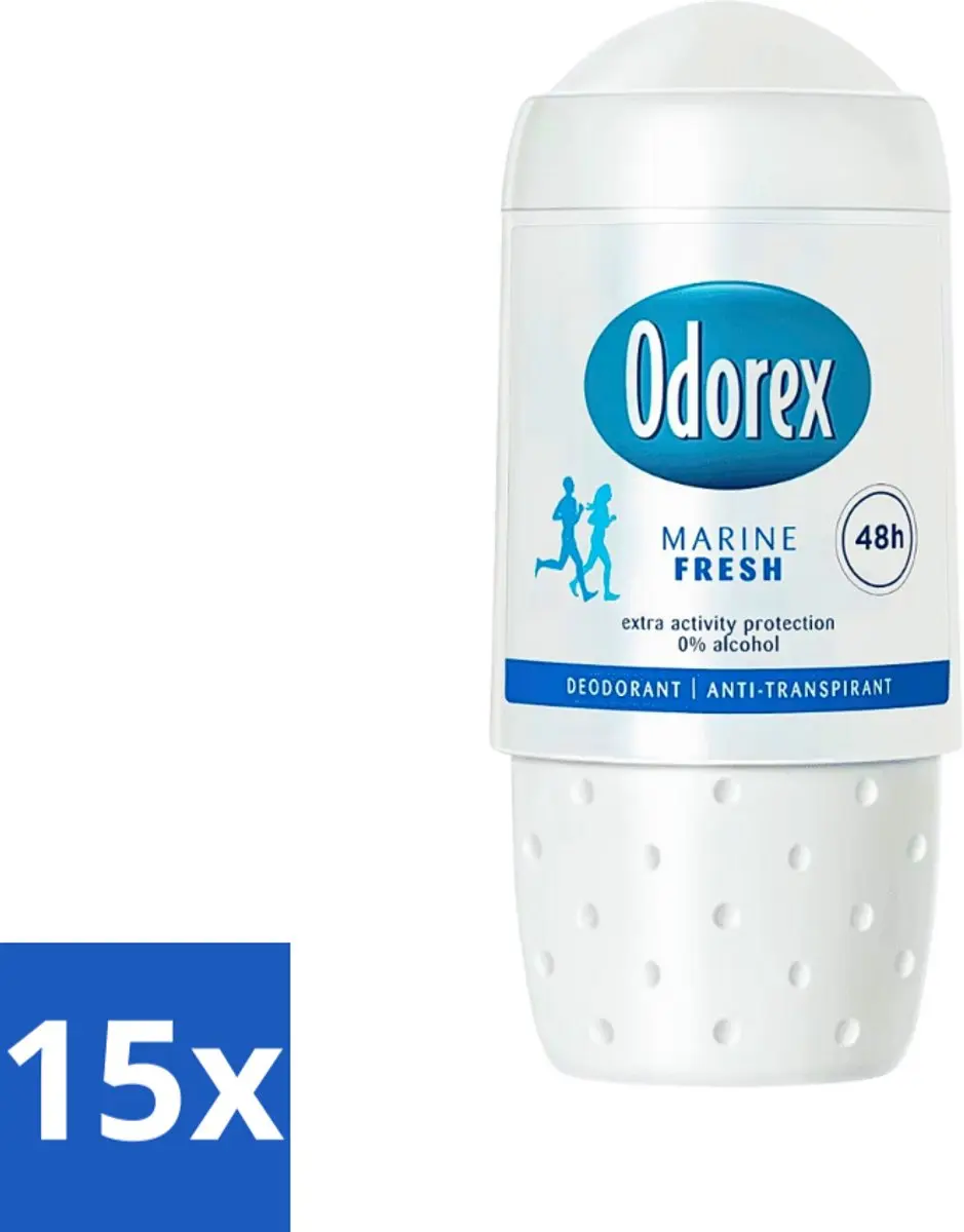 Odorex Deodorant Roller Marine Fresh - 15 Stuks (750ml)