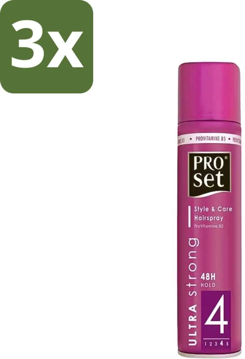 Proset Haarspray Ultra Sterk 750ml - 3 Stuks