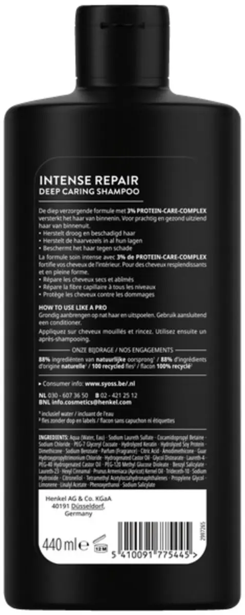 SYOSS Repair Shampoo 440ml - 6 Stuks