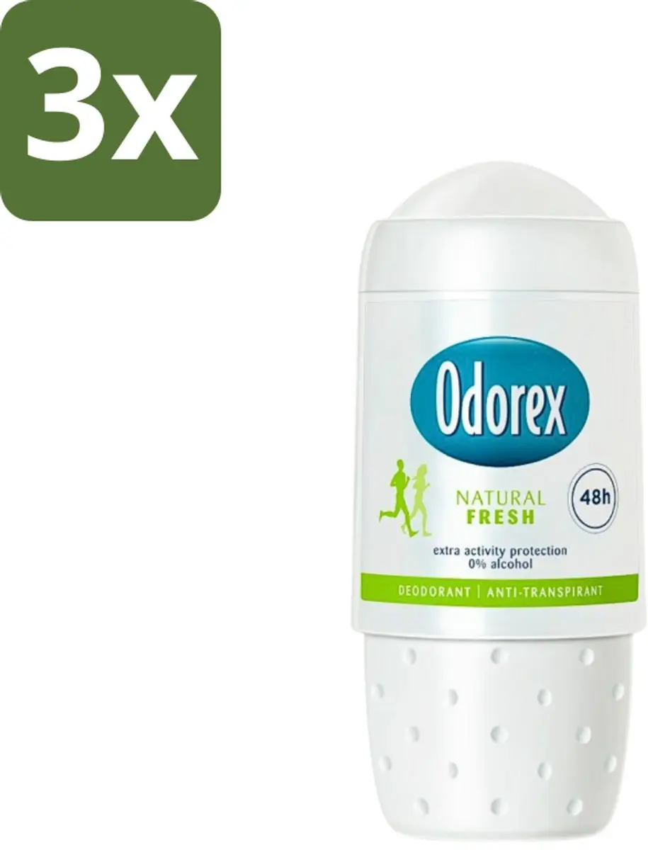 Odorex Natuurlijke Deodorant Roller 150ml - 3 Stuks