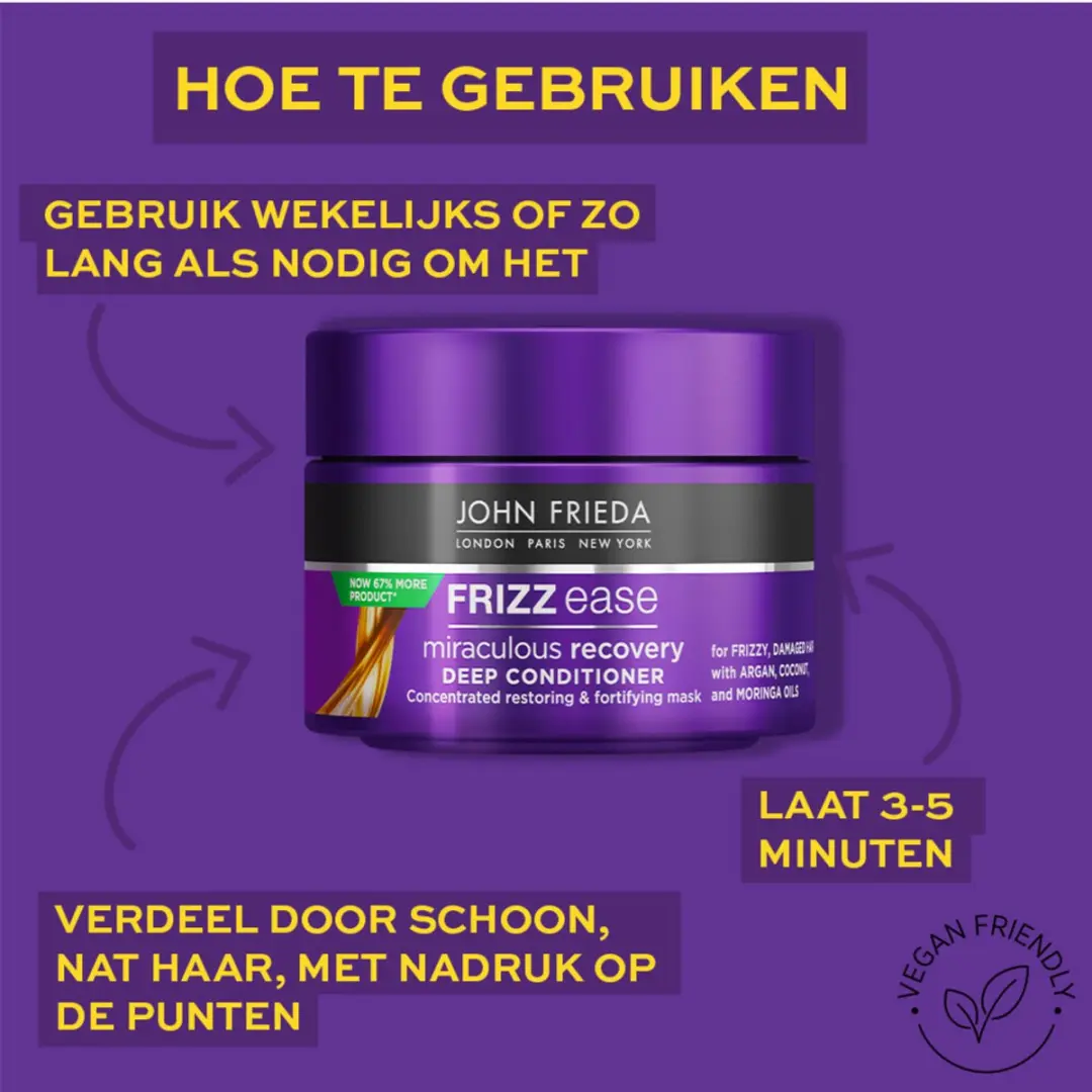 John Frieda Frizz Ease Haarmasker 250ml - 10 Stuks