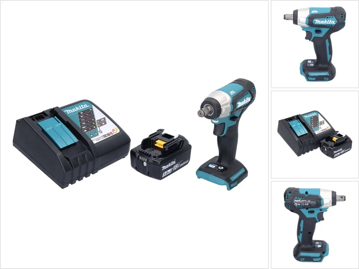 Makita DTW 181 RT1 Slagmoersleutel 18V 210Nm