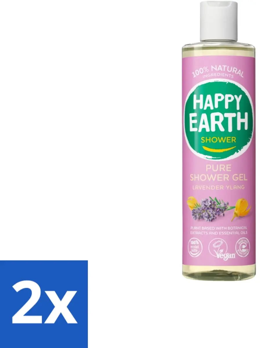 Happy Earth Douchegel Lavender Ylang 300ml
