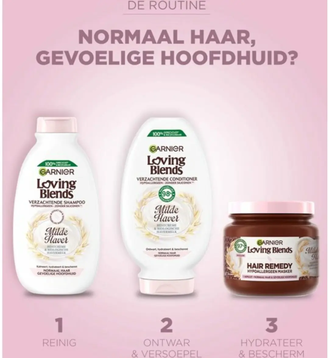 Garnier Loving Blends Milde Haver Shampoo 300ml - 25 Stuks