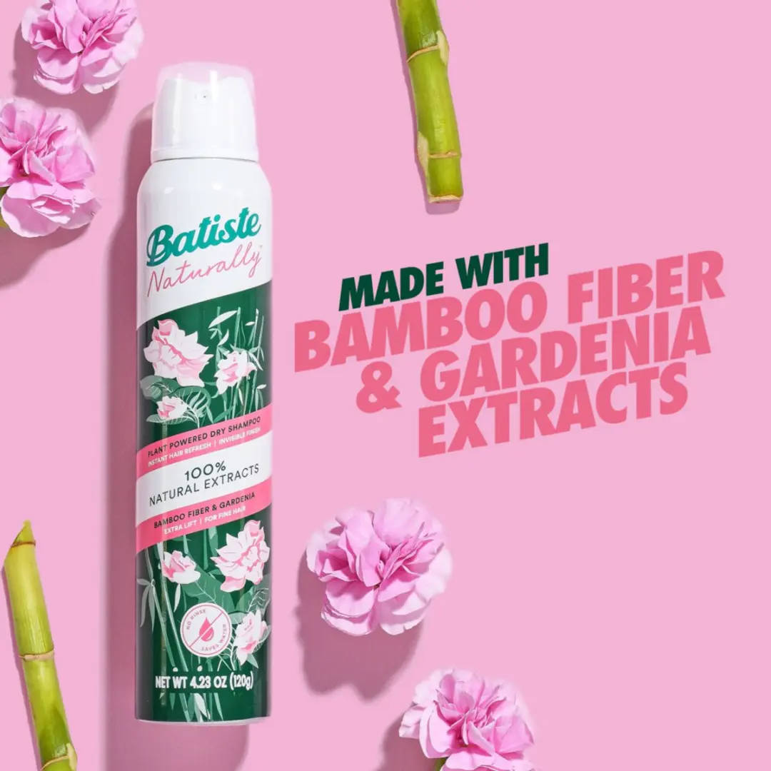 Batiste Naturally Bamboo Fibre & Gardenia Droogshampoo 200ml - 10 Stuks