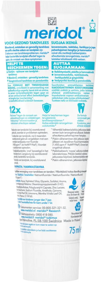Meridol Tandpasta Tandvleesbescherming 75ml - 3 Stuks