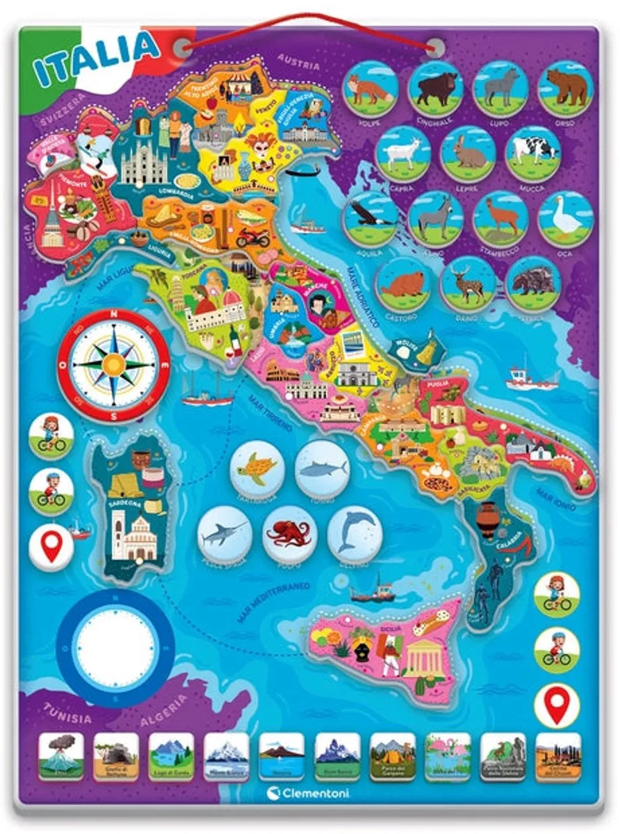 Clementoni 16690 Magneetpuzzel Kaarten - Multi-kleur - afbeelding 6 van 6