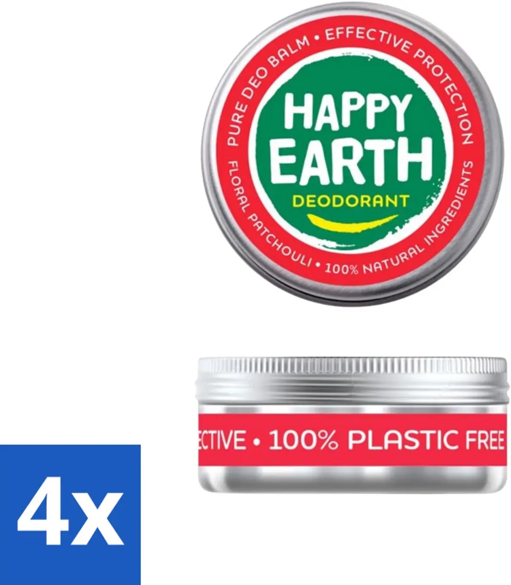 Happy Earth Deodorant Balm Floral Patchouli 45g