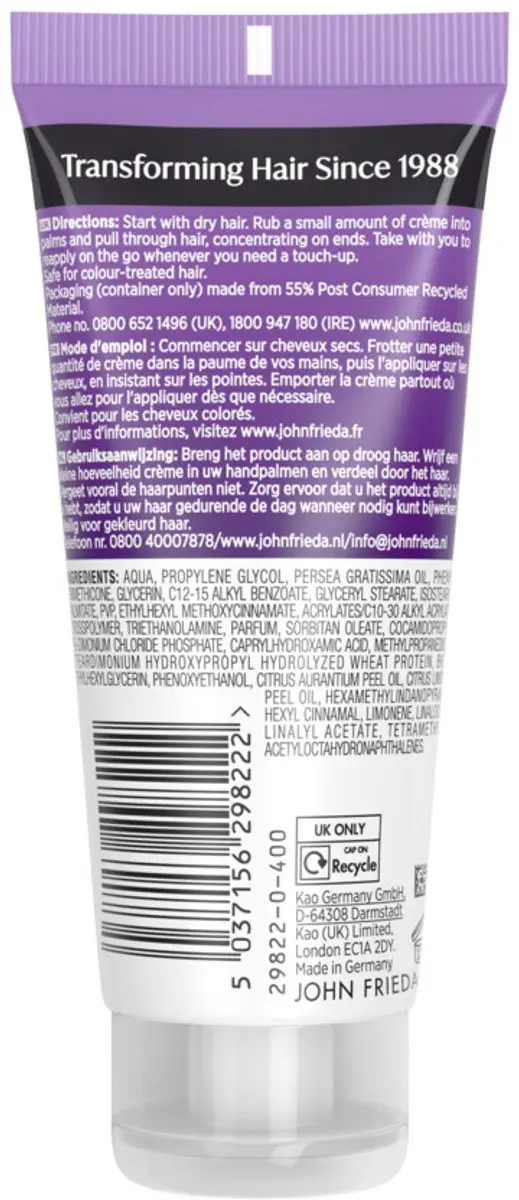 John Frieda Frizz Ease Touch-Up Crème 6x100ml