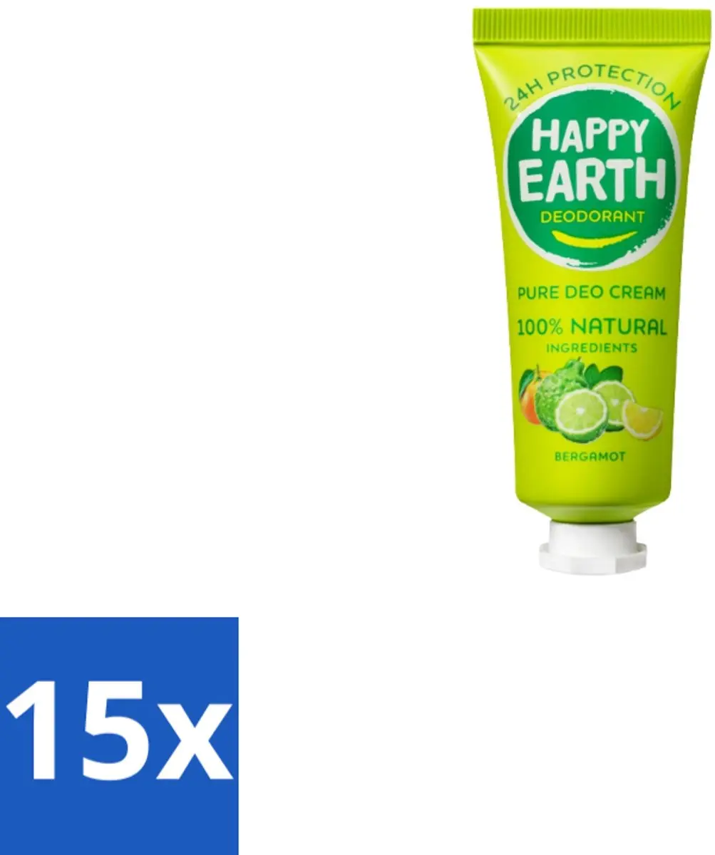 Happy Earth Bergamot Deodorant Cream 40ml