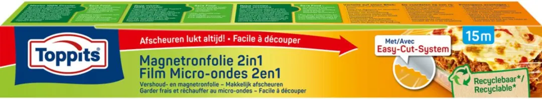 Toppits Magnetronfolie 2-in-1 - 15m - 24 Stuks